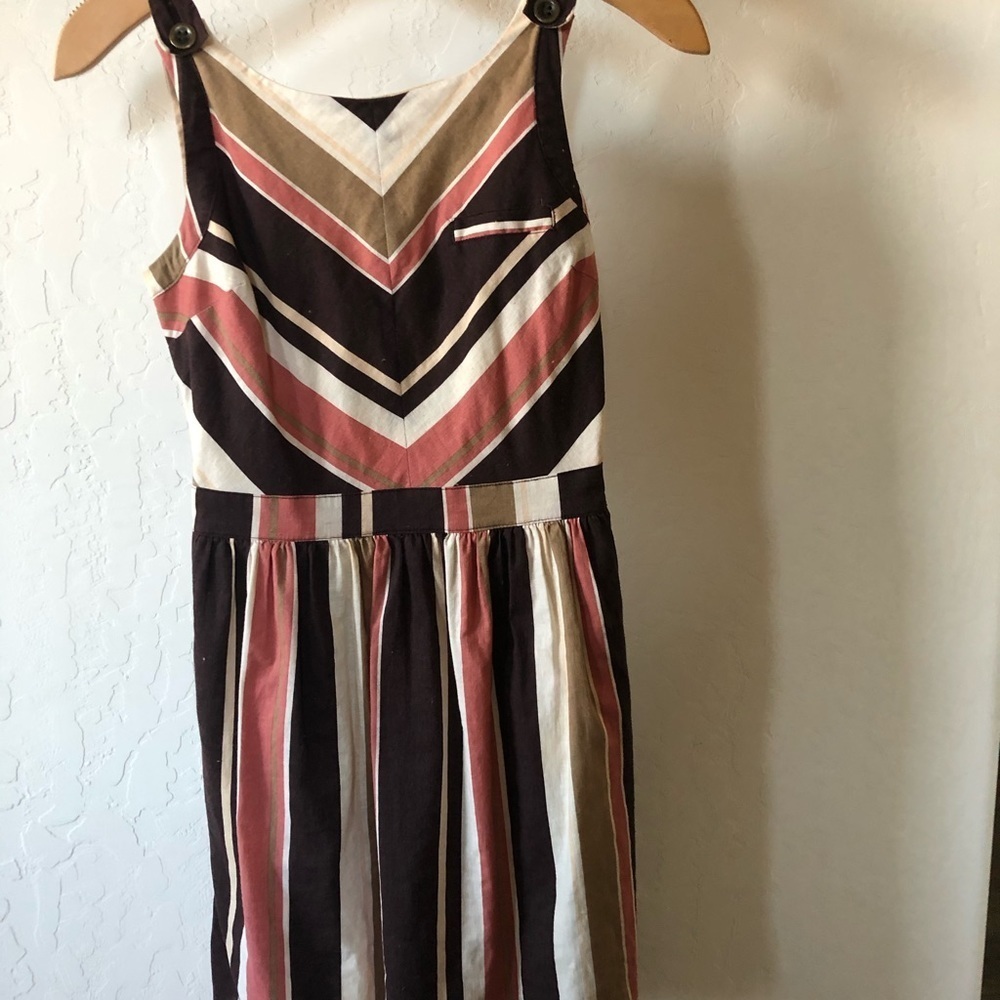Cooperative|Urban Outfitters Boho Linen striped dress,open back, Lagenlook/Artsy - Picture 3 of 13